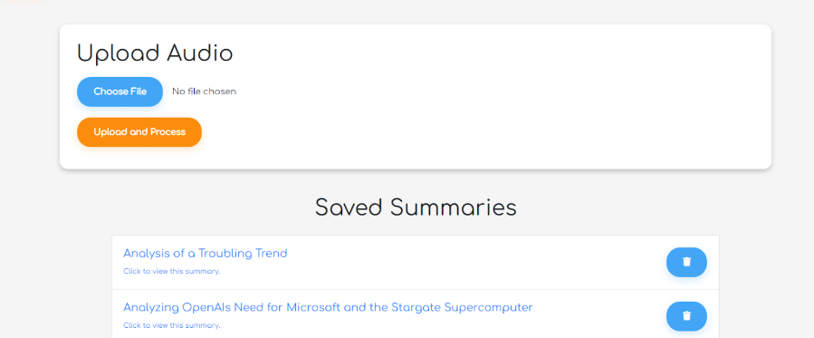 Neural Audio Transcription & Summarization Engine